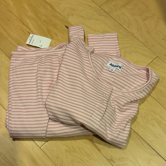 Abound Other - Abound Pink and White Striped Lounge Set